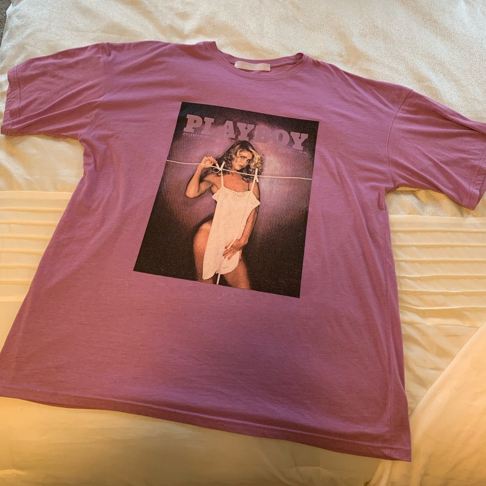 Oversized playboy tee